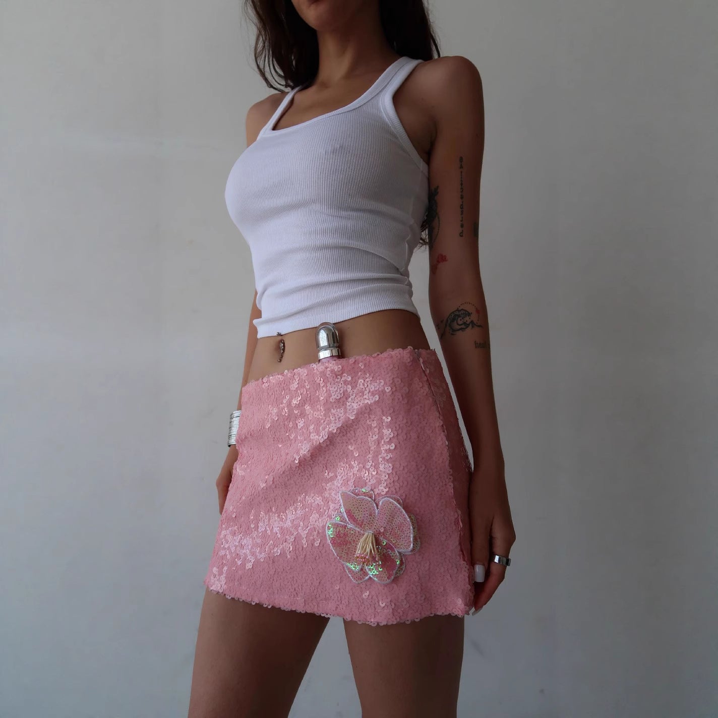Laryssa Sequined Mini Skirt