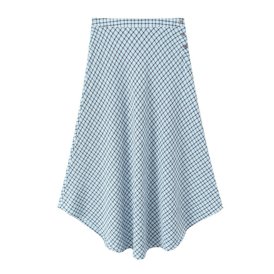 Sky Plaid Skirt